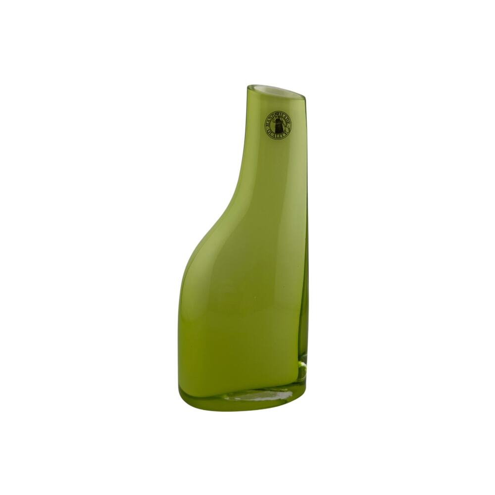 IKEA Okkso Lime Green Handmade Organic Shape Vase Unique Sculptural Decor